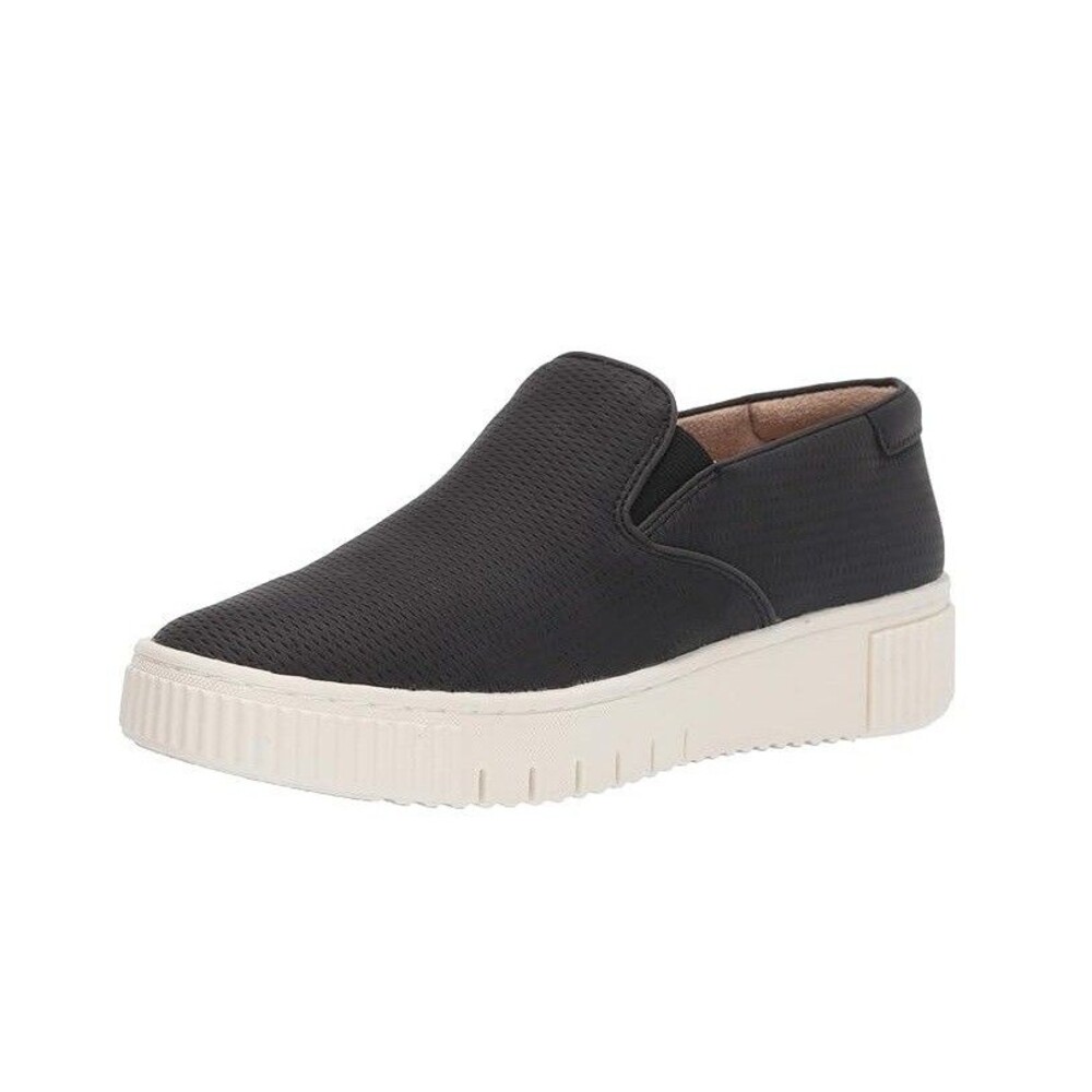 Naturalizer Womens 10 W Black Tia Platform Slip On Loafers Sneakers NIB HA6